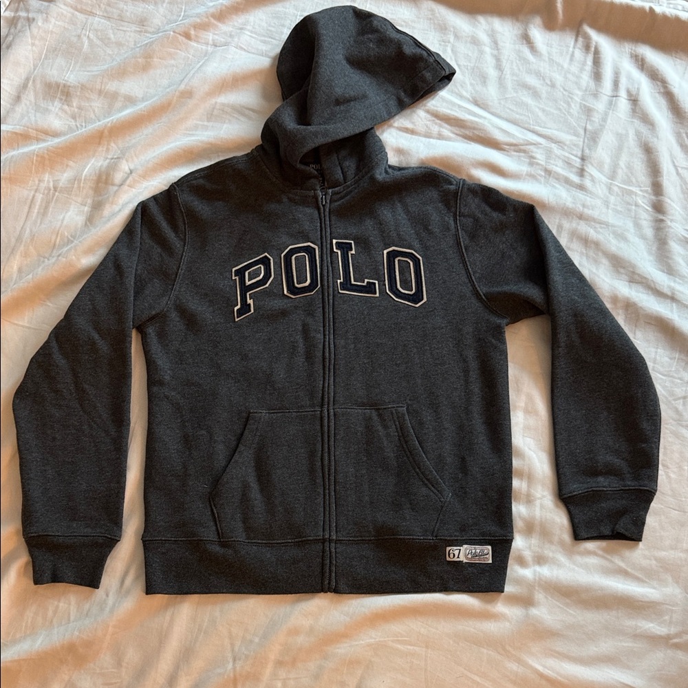 Polo by Ralph Lauren Charcoal Zip-Up Hoodie